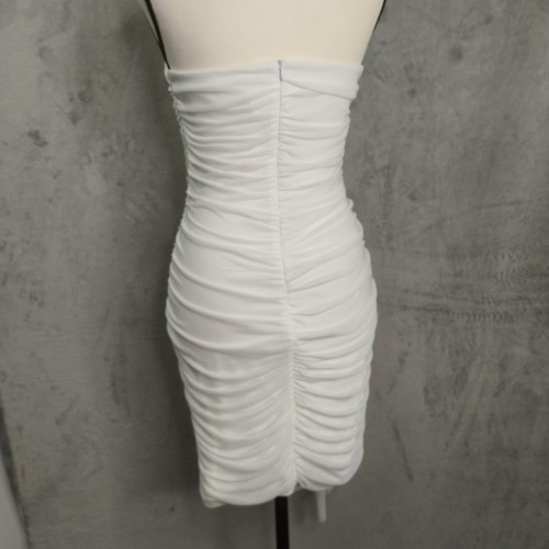 Club L London White Strapless Draped Ruched Mini Dress 6? Prom Dress Party - Bild 9 von 14