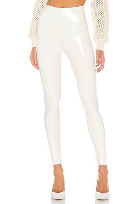 Commando Patent Faux Leather Leggings in White Shiny S NWT $118