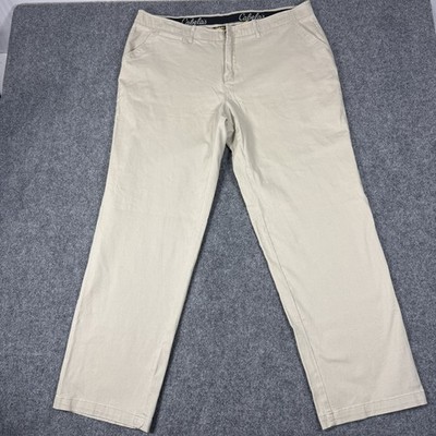   NEW Cabela's Classic Fit Chinos Mens 40x32 Khaki Tan Cotton Stretch NWT Pants