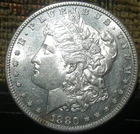 1880-S Morgan Silver Dollar BU Clean Fields