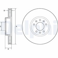 2X Delphi Bremsscheibe BG4805C FüR CitroËN Peugeot Toyota