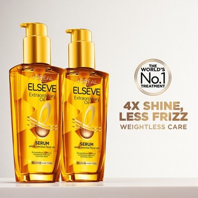 L'Oreal Elseve Extraordinary Oil Serum Oil Hair Oil Treatment  100ml bundle of 2