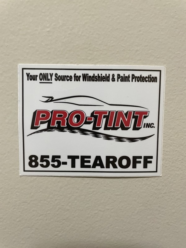 PRO-TINT TEAROFF racing sticker/decal