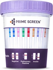 Prime Screen-12 Panel Multi Drug Urine Test Compact Cup (THC 50,... 