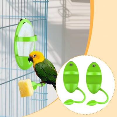 2x Tintenfischhalter für Vogelkäfig Geschenke grün für Finken Sittiche Wellensittiche