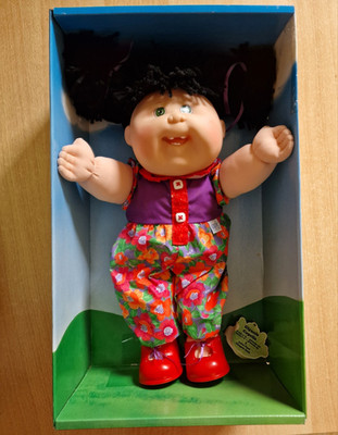 Mattel Cabbage Patch Kids Stoffpuppe 35,6 cm OVP grüne Augen Nr.14130