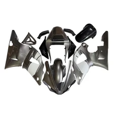 White Silver ABS Plastic Fairings For Yamaha YZF1000 R1 2000 2001 Bodywork Set