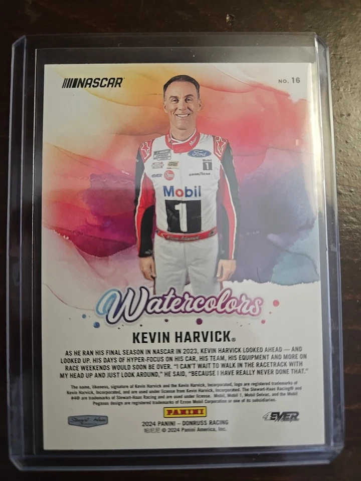 2024 Panini Donruss NASCAR - Watercolors #16 Kevin Harvick - Image 2 of 2