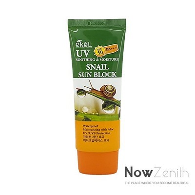 EKEL Soothing & Moisture Snail Sun Block 70mL (SPF50 PA+++)