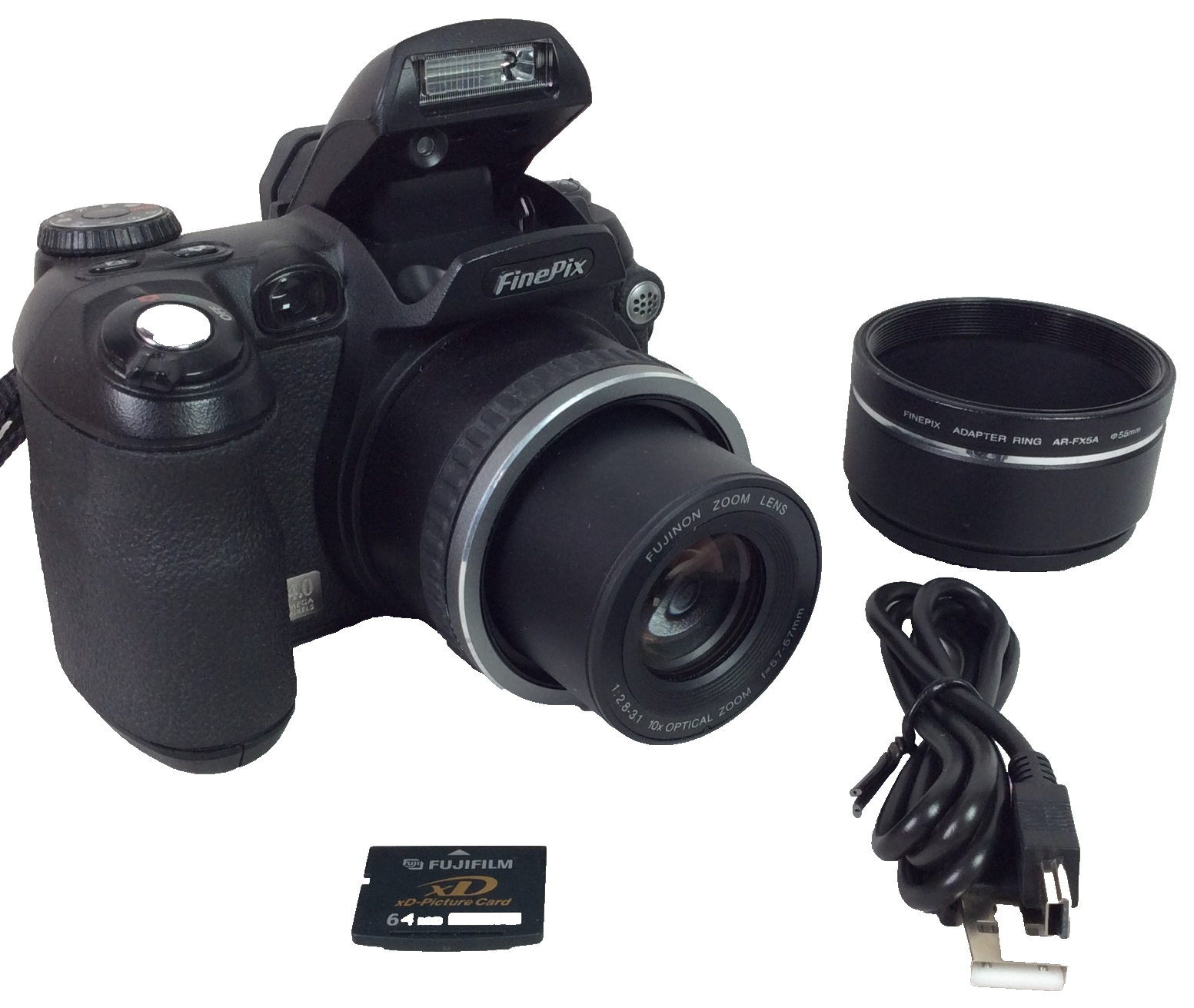 Vintage Fujifilm FinePix S5500 Digital Bridge Camera 4MP 10x Zoom - Tested