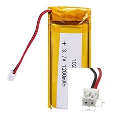 2Pcs 3.7V 1200Mah 102055 Li-Polymer Li Battery Jst-Ph 2Pin 2.0 For MP3