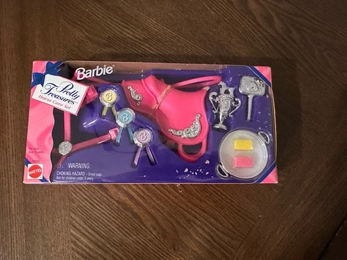 1996 Barbie Vintage Pretty Treasures 10 Pc. Horse Care Set #16385
