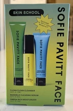 Sofie Pavitt Face Skin School Set Cleanser Mandelic Serum Moisturizer Sealed