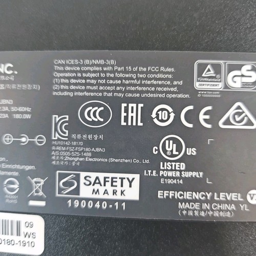 19.5V 9.23A 180W FSP180-AJBN3 For EVOO Gaming Laptop Charger Original - Picture 6 of 11