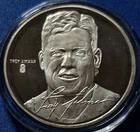 A 1 oz Silver .999 Troy Aikman, Dallas Cowboys, Highland Mint Coin COA