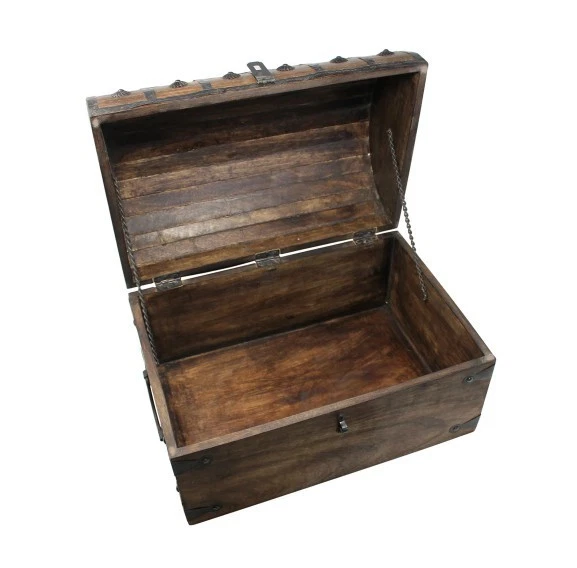 Nautical Cove X-Large Pirate Treasure Chest with Iron Lock and Skeleton Key - Image 4 of 4