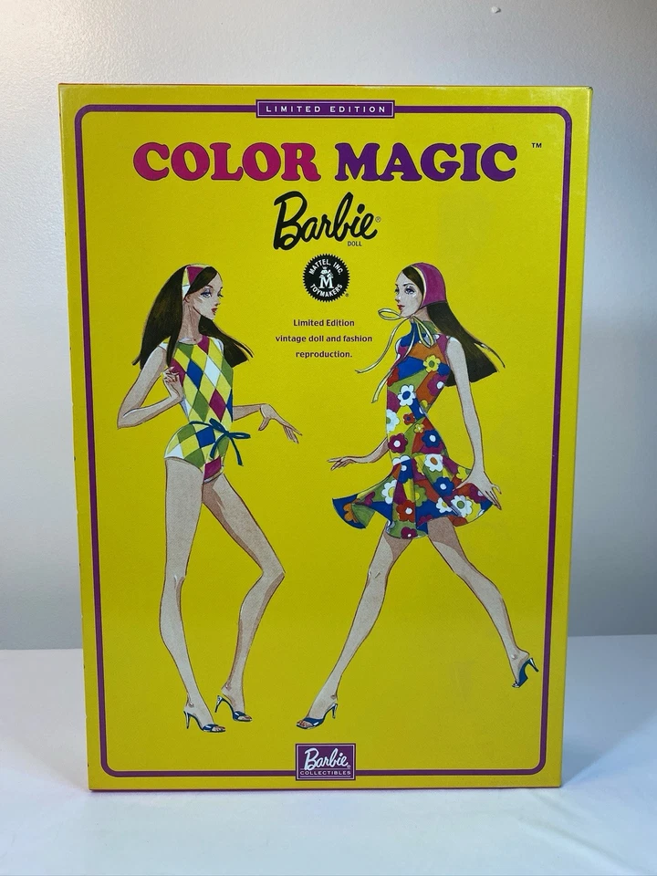 Couleur Magic Brunette Barbie Doll 2003 Édition Limitée Reproduction Mattel B3437 - Image 1 de 15