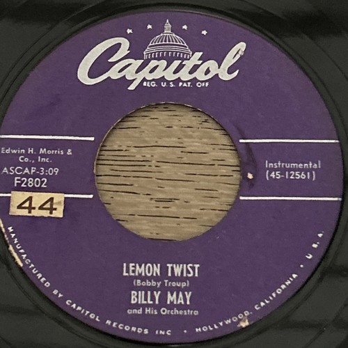 Billy May And His Orchestra - Young-At-Heart / Lemon Twist 1954 7" Capitol NM - Picture 4 of 4