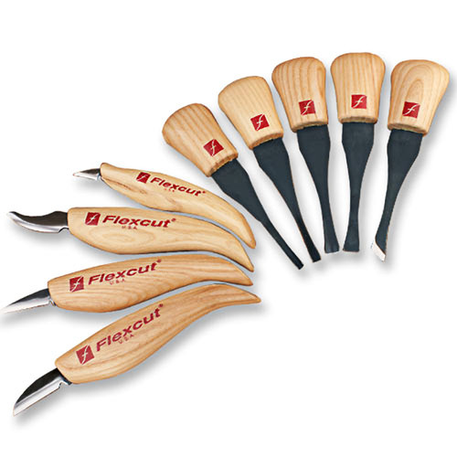 Flexcut # KN700 Deluxe Wood Carvers Palm Tool and Knife Set