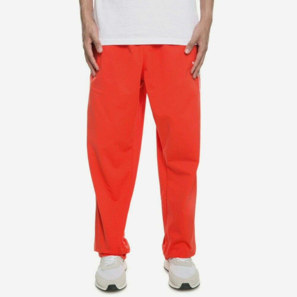 Small adidas OG Men's OPEN HEM SUPERSTAR TRACK PANTS  Fire Red/White  RARE LAST1 image 3
