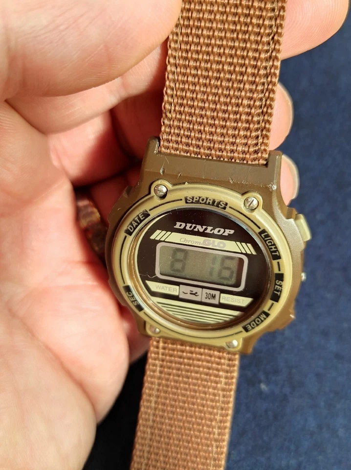 Dunlop CromaGlow rare vintage digital sports watch - image 2 of 4
