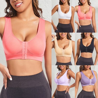 Damen Sports BH ohne Bügel Push Up Bustier Gepolstert Bra Fitness Laufen Top 6XL