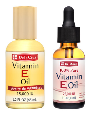 De La Cruz 15,000 IU Vitamin E Oil 2.2 FL. OZ. + 28,000 IU 1 FL. OZ /  USA