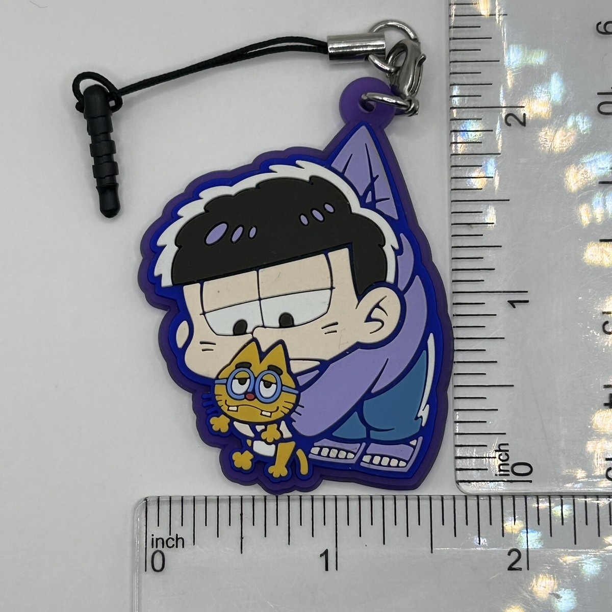 Osomatsu-san Ichimatsu Cat Fujio Akatsuka Jump Rubber Keychain