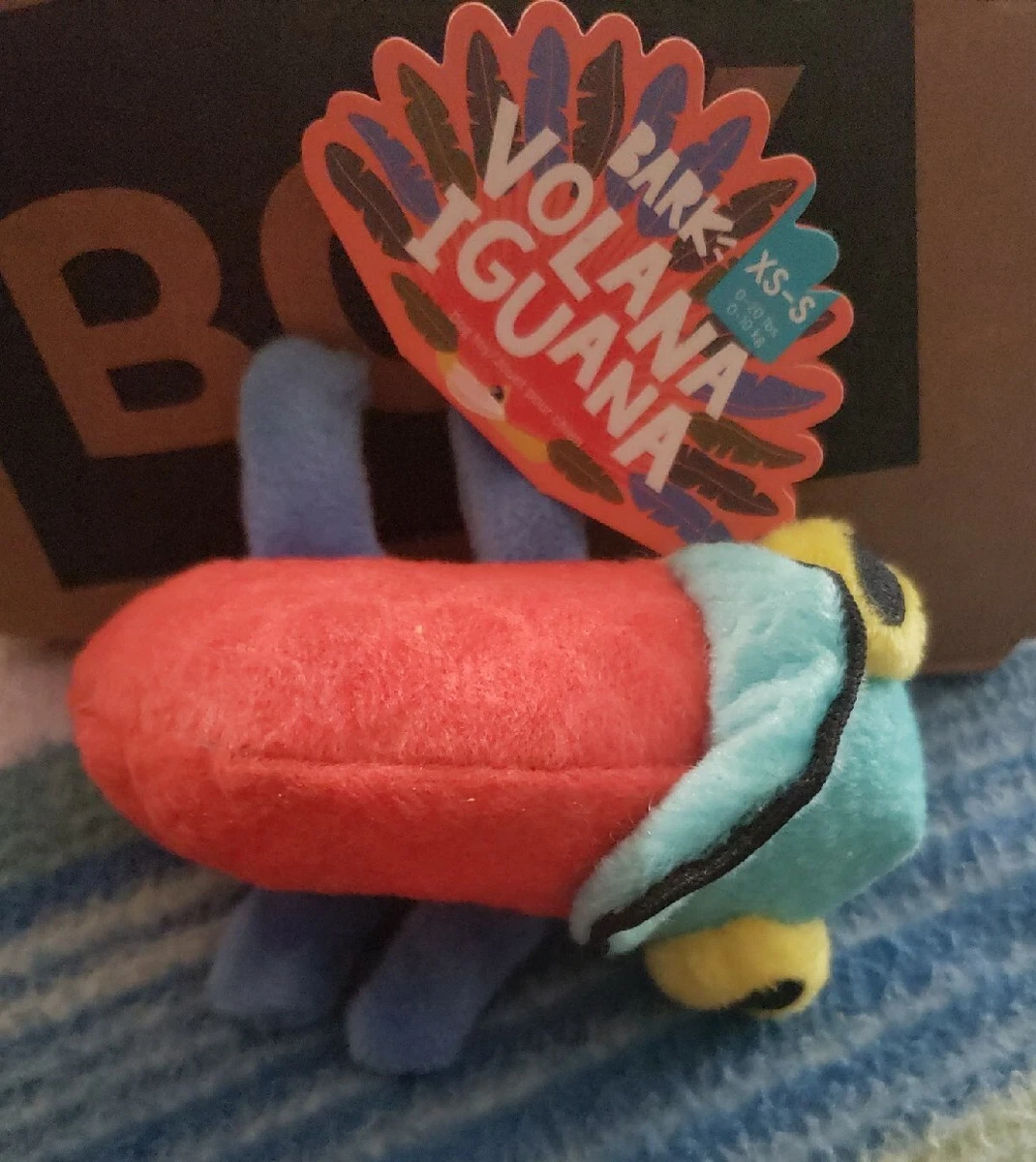 BarkBox BARK Dog Toy Madagascar Unleashed Volana Iguana XS S NEW NWT