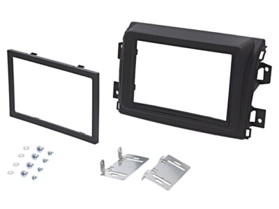 RAM-40.681.4 radio mounting frame fits 2 DIN matte gray 4CARMEDIA