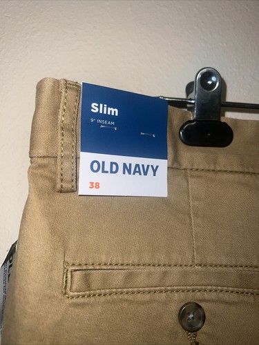 NWT Old Navy Ultimate Slim Built In Flex Shorts Chino 38 Beige - Picture 4 of 4