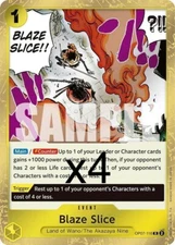 4X One Piece Card Game Blaze Slice OP07-116 Rare NM