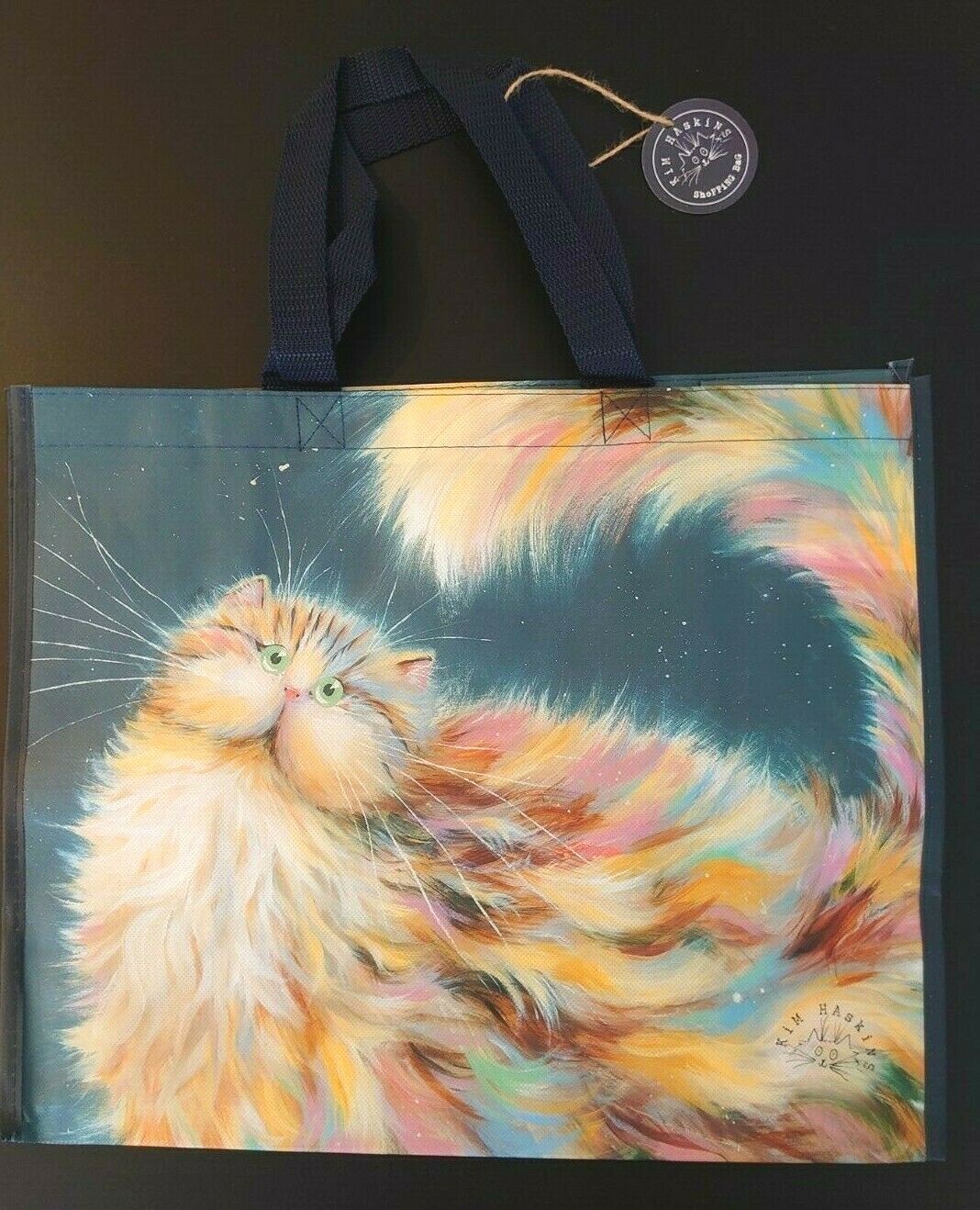Shopping Bag - Kim Haskins Rainbow Cat -  40 x 33 x 17cm / Polypropylene