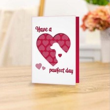 Metal Cutting Dies Love Heart Dog Scrapbooking Embossing Stencils Paper Card Die