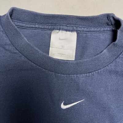 Vintage Nike Center Swoosh Check LongSleeve Tee Shirt USA