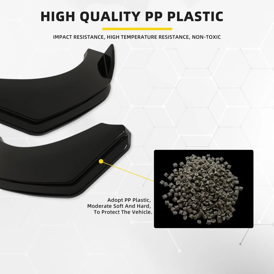 For Nissan Elgrand 1995-23 Front Bumper Splitter Lower Lip Spoiler Glossy Black - image 3 of 4