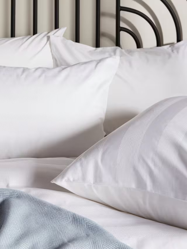 John Lewis Waffle Stripe Kingsize Duvet Cover and Pillowcase Set White New Other - Picture 2 of 5