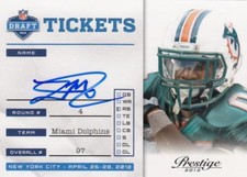 2012 Panini Prestige NFL Draft Tickets #22 Lamar Miller Dolphins NM-MT+ RC Rooki
