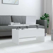 Coffee Table White 40.2"x19.9"x18.3" Engineered Wood vidaXL