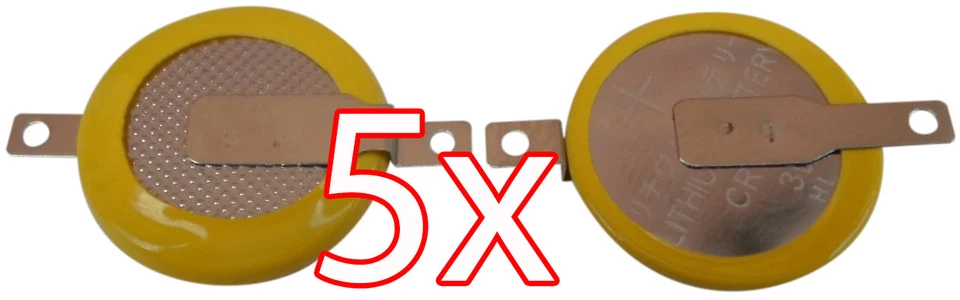 XULLU 5 X CR1616 3V Batterie mit Lötfahnen Knopfzelle Tabs Gameboy Spiele Pokemon usw.