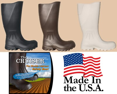 #ad Hunting Fishing Farming Garden Mud Safety WATERPROOF PROTECTIVE WORK RAIN BOOTS $69.95