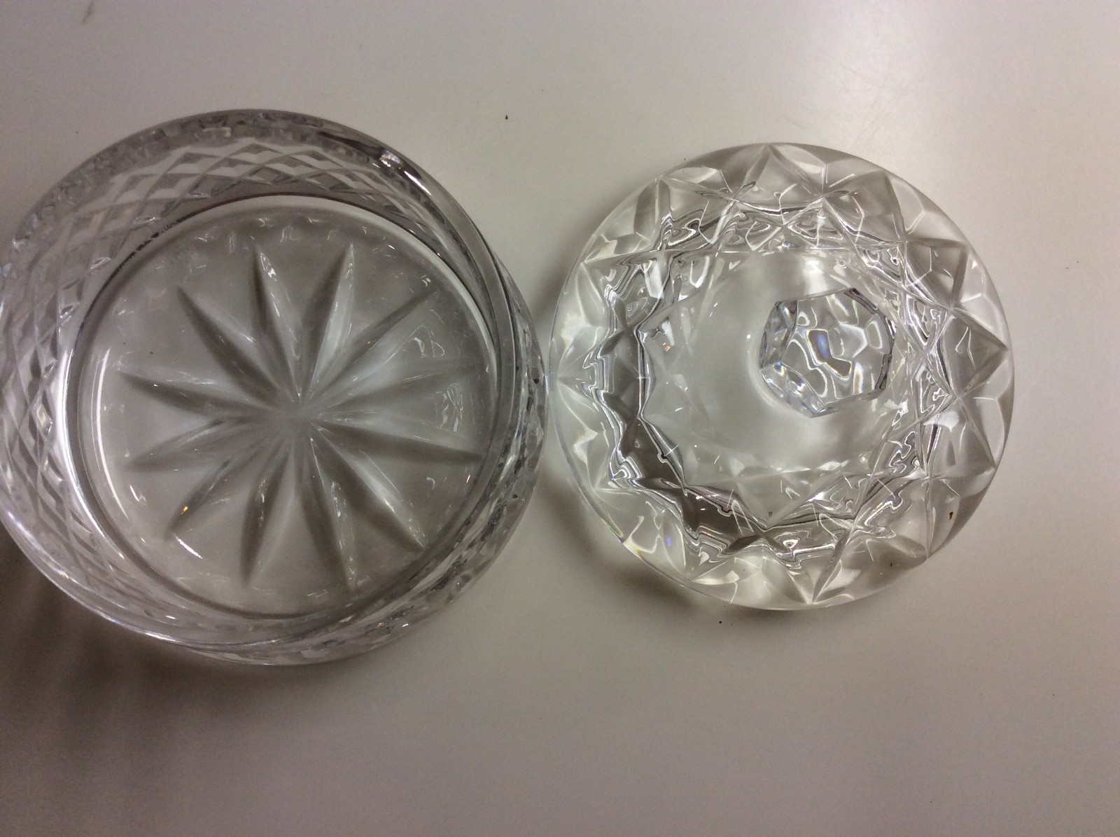 Galway Crystal Trinket Box jewelry rare pattern vintage eBay