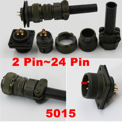 American Standard 5015 Aviation Plugs+Socket Servo Cable Connector 2 Pin~24 Pin