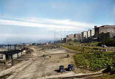 1942 Memphis, Tennessee. Mississippi River levee 14 x 11" Photo Print