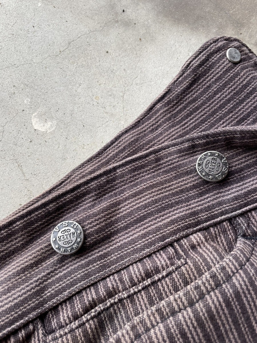 Vintage Wah Maker Frontier Western Pants Striped Buckle Back