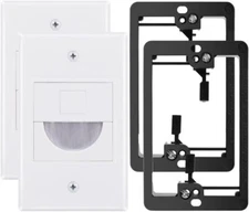 1 Port Keystone Wall Plate White for Modular Insert and Keystone Jack (2Pack)