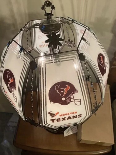 Houston Texans 3 Way Touch Lamp 23” T /6glass New / Pewter base Color NEW - Picture 4 of 6