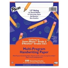 Pacon Multi-program Handwriting Paper - 500 Sheet - Ruled - 8" X 10.50" - 1 Each
