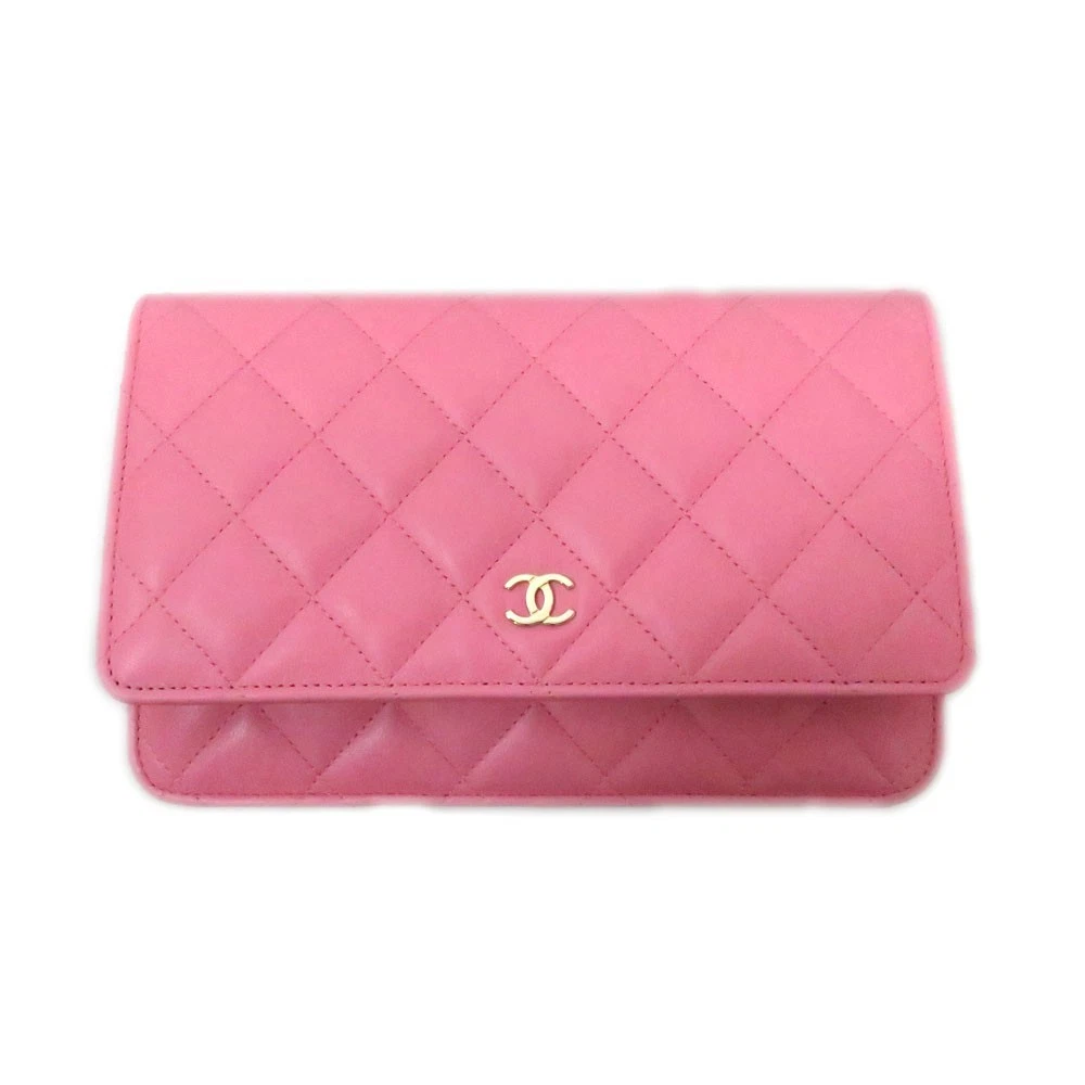 Portafoglio CHANEL Classic Catena AP0250 Pelle di Agnello Rosa con Scatola Autentico