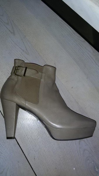 Women Billi Bi Ankle Boots Beige Leather 39
